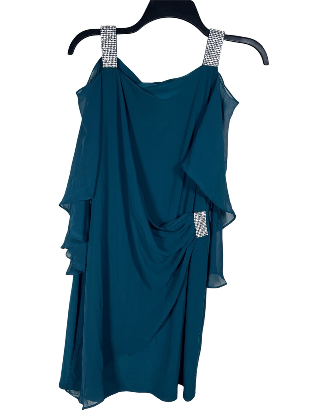 MSK Dress with Rhinestone Straps Size Petite M